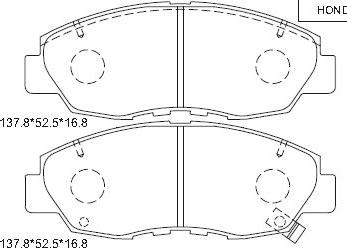 Asimco KD1703 - Kit de plaquettes de frein, frein à disque cwaw.fr