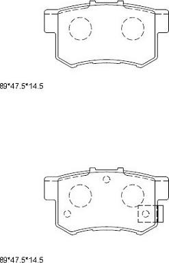 Asimco KD1702 - Kit de plaquettes de frein, frein à disque cwaw.fr