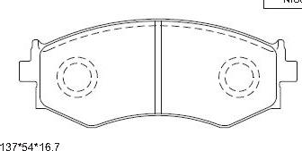 Asimco KD1716 - Kit de plaquettes de frein, frein à disque cwaw.fr