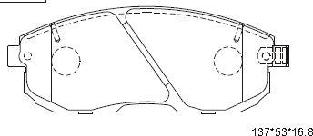 Asimco KD1710F - Kit de plaquettes de frein, frein à disque cwaw.fr