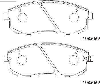 Asimco KD1710 - Kit de plaquettes de frein, frein à disque cwaw.fr