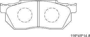 Asimco KD1711 - Kit de plaquettes de frein, frein à disque cwaw.fr