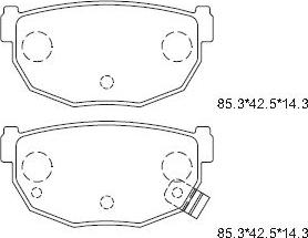 Asimco KD1718 - Kit de plaquettes de frein, frein à disque cwaw.fr