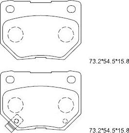 Asimco KD1717 - Kit de plaquettes de frein, frein à disque cwaw.fr