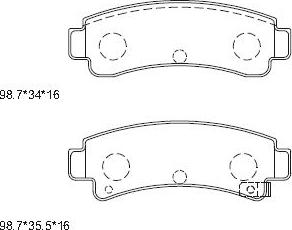 Asimco KD1784 - Kit de plaquettes de frein, frein à disque cwaw.fr