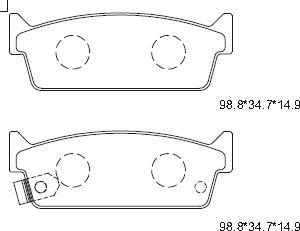 Asimco KD1780 - Kit de plaquettes de frein, frein à disque cwaw.fr