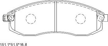 Asimco KD1782 - Kit de plaquettes de frein, frein à disque cwaw.fr