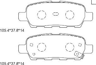 Asimco KD1739 - Kit de plaquettes de frein, frein à disque cwaw.fr