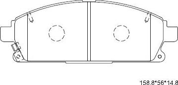 Asimco KD1735H - Kit de plaquettes de frein, frein à disque cwaw.fr