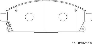 Asimco KD1735 - Kit de plaquettes de frein, frein à disque cwaw.fr