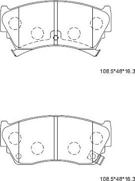 Asimco KD1731 - Kit de plaquettes de frein, frein à disque cwaw.fr