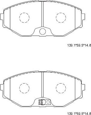 Asimco KD1738 - Kit de plaquettes de frein, frein à disque cwaw.fr