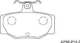 Asimco KD1733 - Kit de plaquettes de frein, frein à disque cwaw.fr