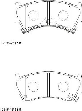 Asimco KD1732 - Kit de plaquettes de frein, frein à disque cwaw.fr