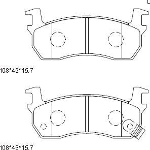 Asimco KD1729 - Kit de plaquettes de frein, frein à disque cwaw.fr