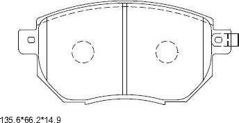 Asimco KD1726 - Kit de plaquettes de frein, frein à disque cwaw.fr