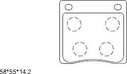 Asimco KD1720 - Kit de plaquettes de frein, frein à disque cwaw.fr