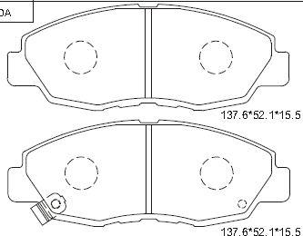 Asimco KD1728 - Kit de plaquettes de frein, frein à disque cwaw.fr