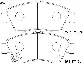 Asimco KD1776 - Kit de plaquettes de frein, frein à disque cwaw.fr