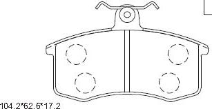 Asimco KD8701 - Kit de plaquettes de frein, frein à disque cwaw.fr