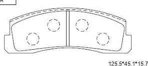 Asimco KD8703 - Kit de plaquettes de frein, frein à disque cwaw.fr