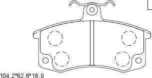 Asimco KD8702 - Kit de plaquettes de frein, frein à disque cwaw.fr