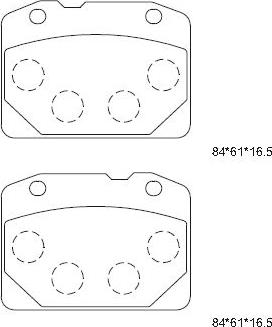 Asimco KD8789 - Kit de plaquettes de frein, frein à disque cwaw.fr