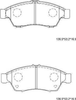 Asimco KD3395 - Kit de plaquettes de frein, frein à disque cwaw.fr