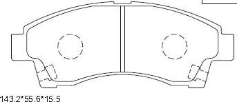 Asimco KD3302 - Kit de plaquettes de frein, frein à disque cwaw.fr