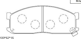 Asimco KD3316 - Kit de plaquettes de frein, frein à disque cwaw.fr