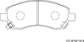 Asimco KD3298 - Kit de plaquettes de frein, frein à disque cwaw.fr