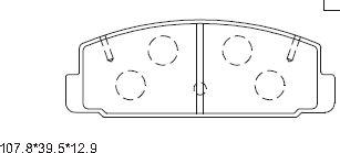 Asimco KD3791 - Kit de plaquettes de frein, frein à disque cwaw.fr