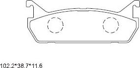 Asimco KD3746 - Kit de plaquettes de frein, frein à disque cwaw.fr