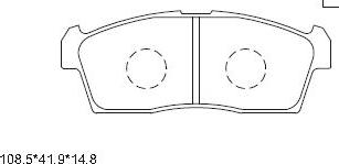 Asimco KD3755 - Kit de plaquettes de frein, frein à disque cwaw.fr