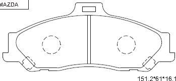 Asimco KD3750 - Kit de plaquettes de frein, frein à disque cwaw.fr