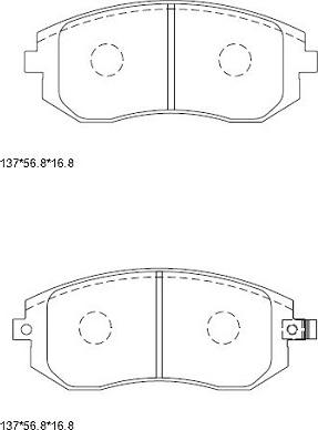 Asimco KD3704 - Kit de plaquettes de frein, frein à disque cwaw.fr