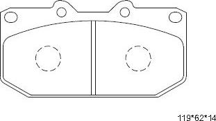 Asimco KD3703 - Kit de plaquettes de frein, frein à disque cwaw.fr