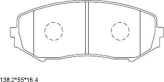 Asimco KD3707 - Kit de plaquettes de frein, frein à disque cwaw.fr