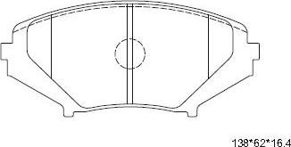 Asimco KD3719 - Kit de plaquettes de frein, frein à disque cwaw.fr