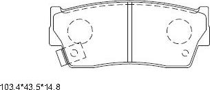 Asimco KD3710 - Kit de plaquettes de frein, frein à disque cwaw.fr