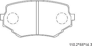 Asimco KD3711 - Kit de plaquettes de frein, frein à disque cwaw.fr