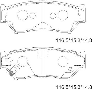 Asimco KD3717F - Kit de plaquettes de frein, frein à disque cwaw.fr