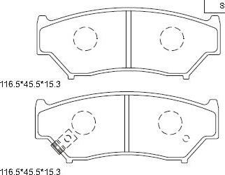 Asimco KD3717 - Kit de plaquettes de frein, frein à disque cwaw.fr