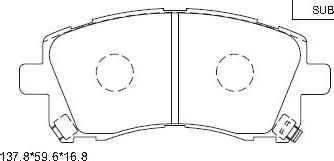 Asimco KD3780 - Kit de plaquettes de frein, frein à disque cwaw.fr