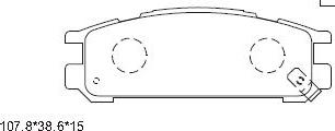 Asimco KD3782 - Kit de plaquettes de frein, frein à disque cwaw.fr