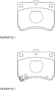 Asimco KD3734 - Kit de plaquettes de frein, frein à disque cwaw.fr