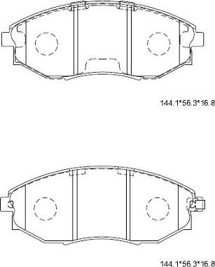 Asimco KD3735 - Kit de plaquettes de frein, frein à disque cwaw.fr