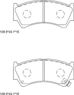 Asimco KD3733 - Kit de plaquettes de frein, frein à disque cwaw.fr