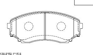 Asimco KD3737 - Kit de plaquettes de frein, frein à disque cwaw.fr