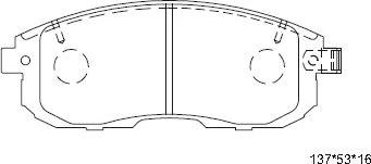 Asimco KD3773 - Kit de plaquettes de frein, frein à disque cwaw.fr